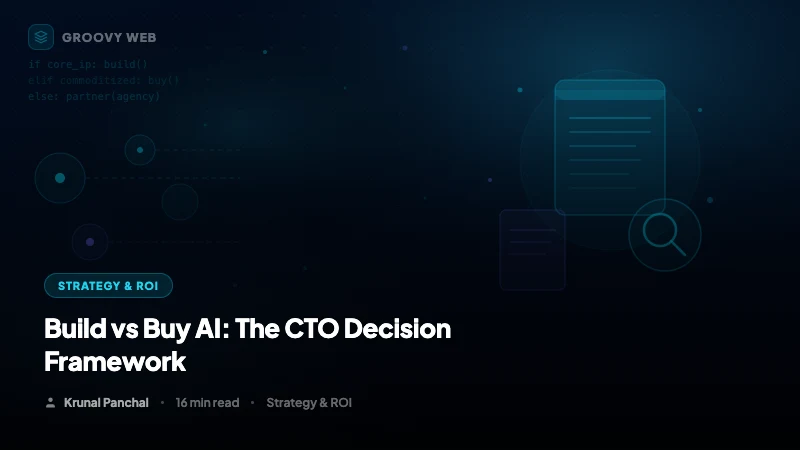 Build vs Buy AI: The Decision Framework Every CTO Needs in 2026