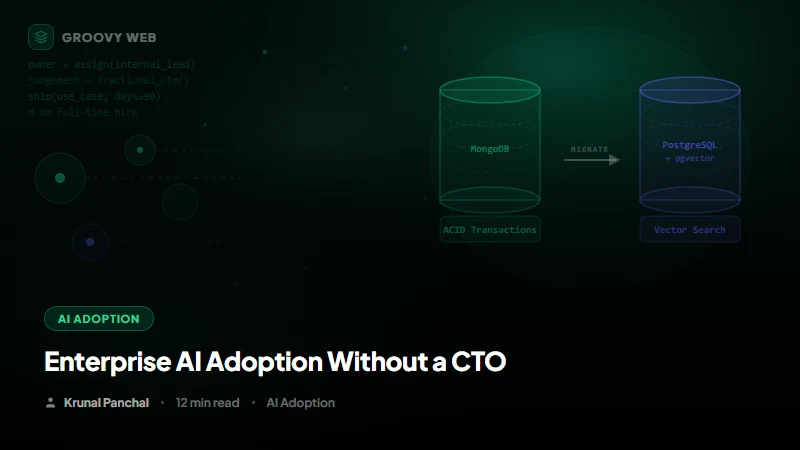 Enterprise AI Adoption Without a CTO: A Mid-Market Playbook