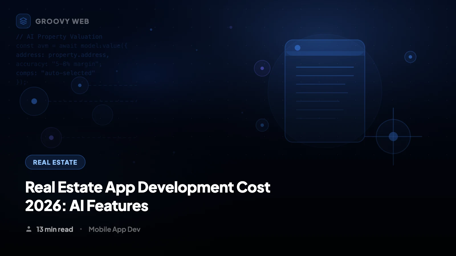 Real Estate App Cost in 2026: $20K-$180K (Full Breakdown)