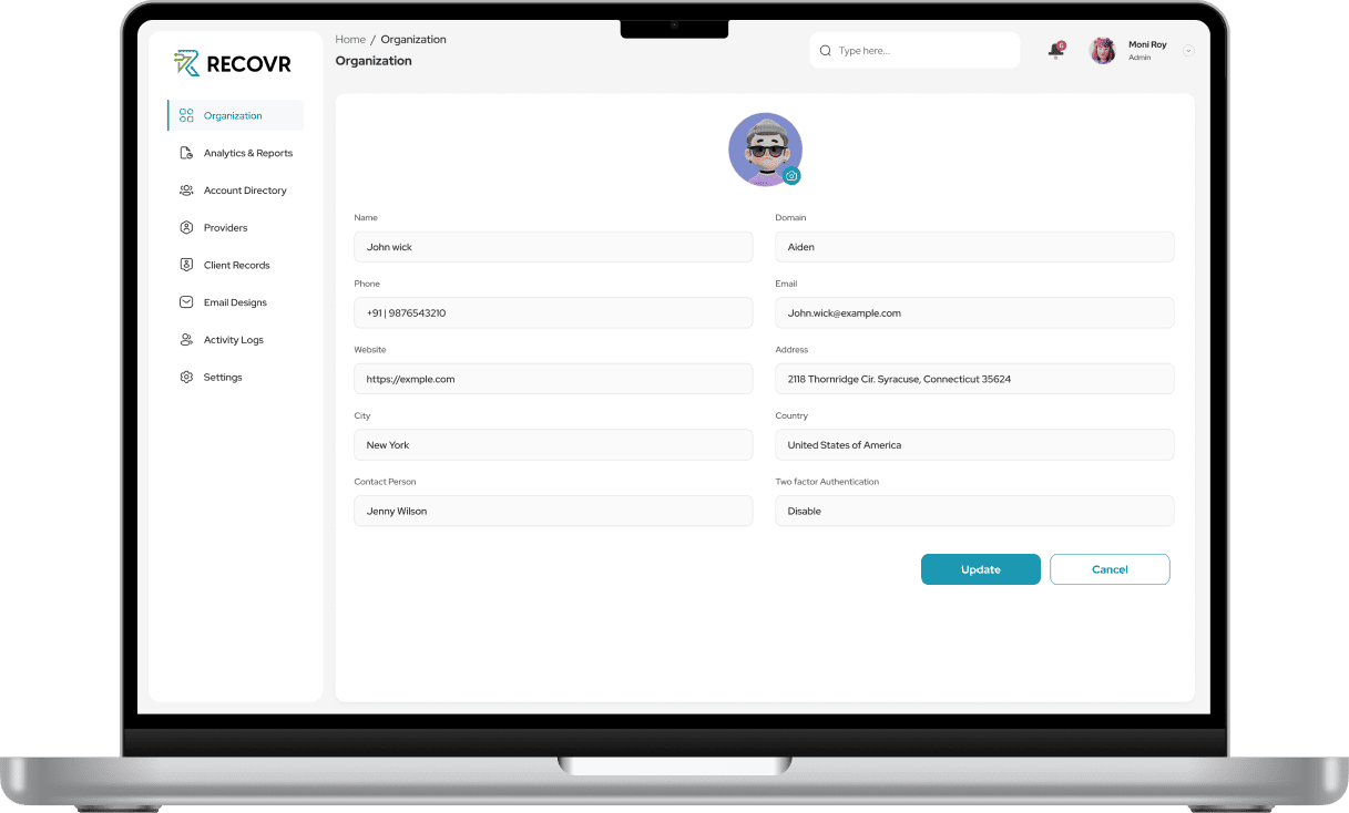 Admin preview